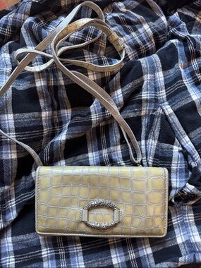 Brighton Croc-Embossed Crossbody Bag